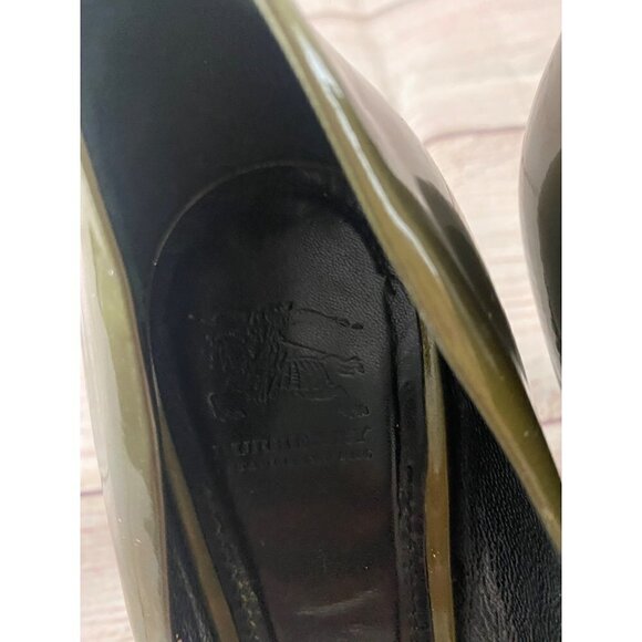 Burberry Women's Dark Nickel Patent Raised Dot Pumps - 41 (US 11) - Picture 7 of 13
